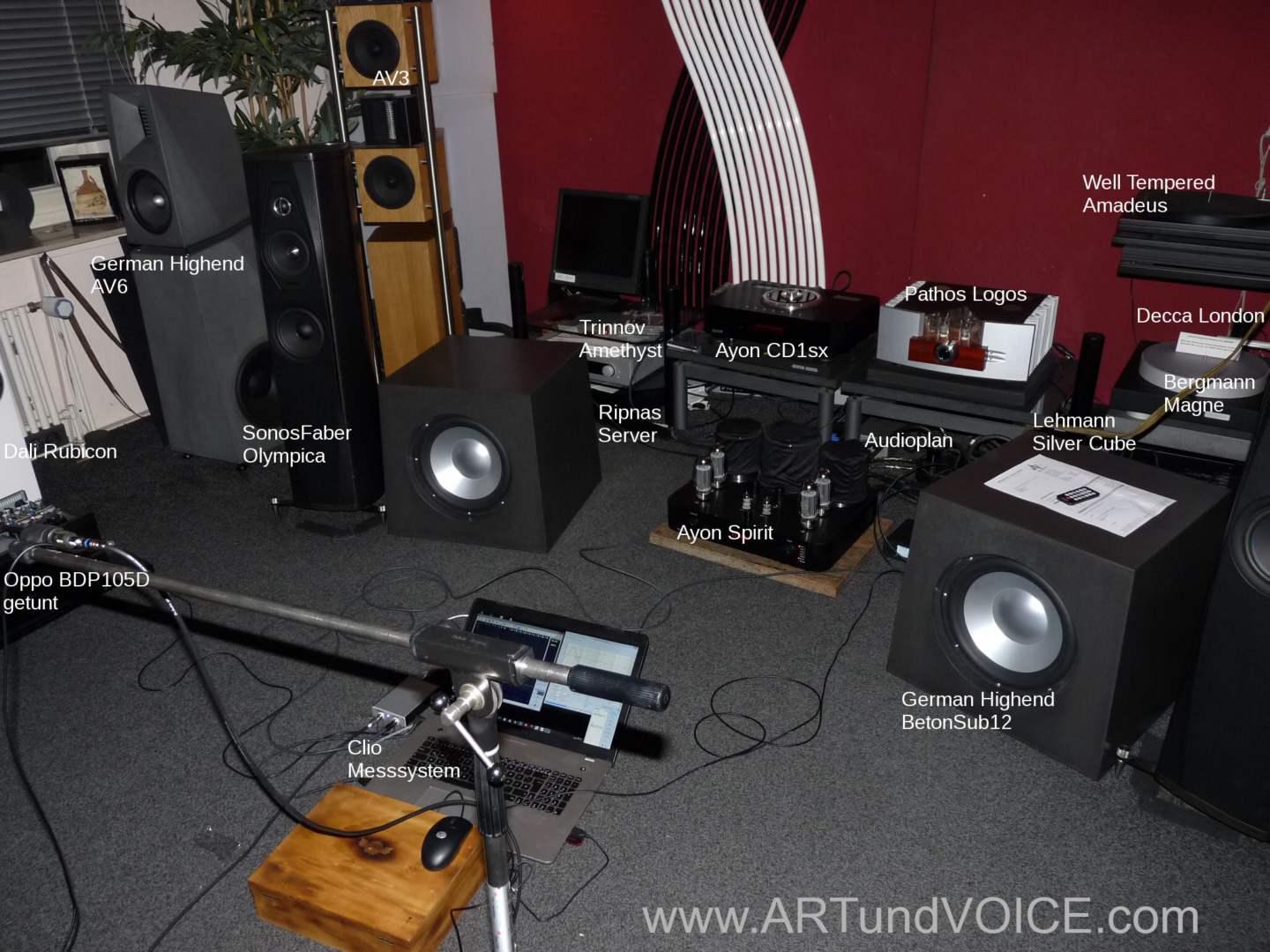 Vom Feinsten für Sie Audiophiles Chaos im Demostudio  ;-)