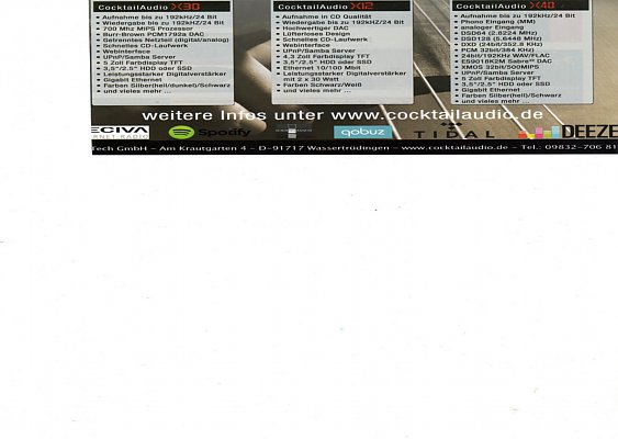 Cocktail Audio Lieferprogramm Cocktail Audio