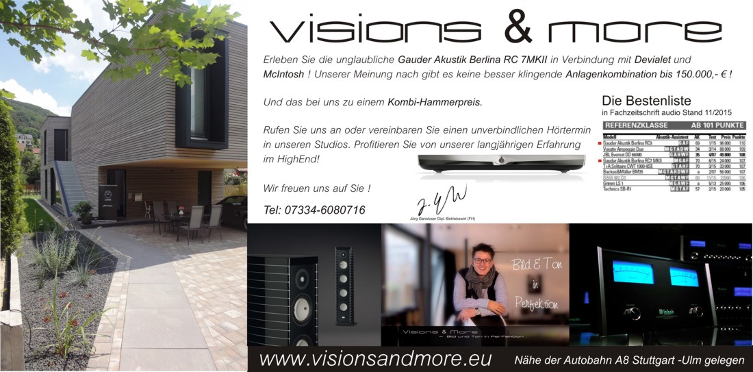 GAUDER AKUSTIK RC7MKII an feinster Elektronik von Devialet & McIntosh im Raum Stuttgart Ulm