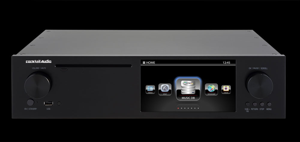 schwarz inkl Netzwerk Streamer/Streaming -Client, CD Ripper, DAC CocktailAudio X40 All-in-One HD Musikserver 6 TB 3 
