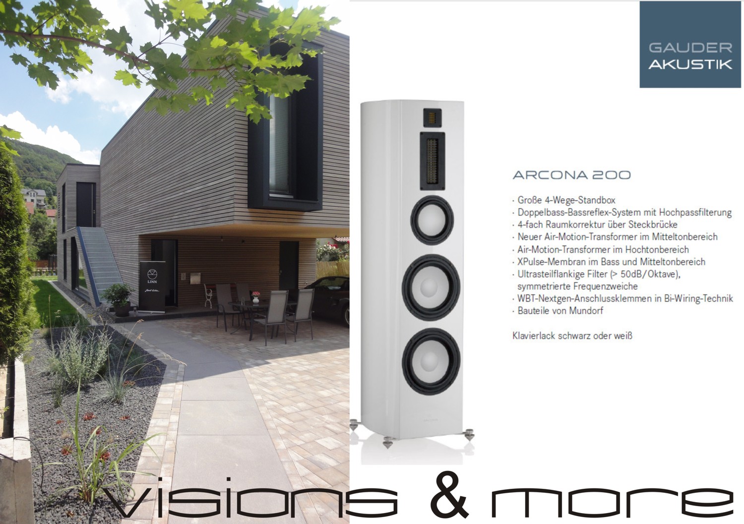 GAUDER AKUSTIK ARCONA 200 Pegelmonster und Feingeist zugleich bei visions&more Stuttgart Ulm