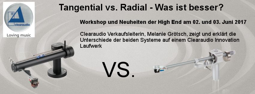 Clearaudio Workshop - Tangential vs. Radial Clearaudio Banner