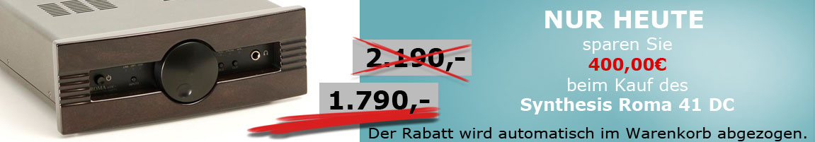Synthesis Roma 41 DC+ Röhren Kopfhörerverstärker Nur heute 400,- € sparen!