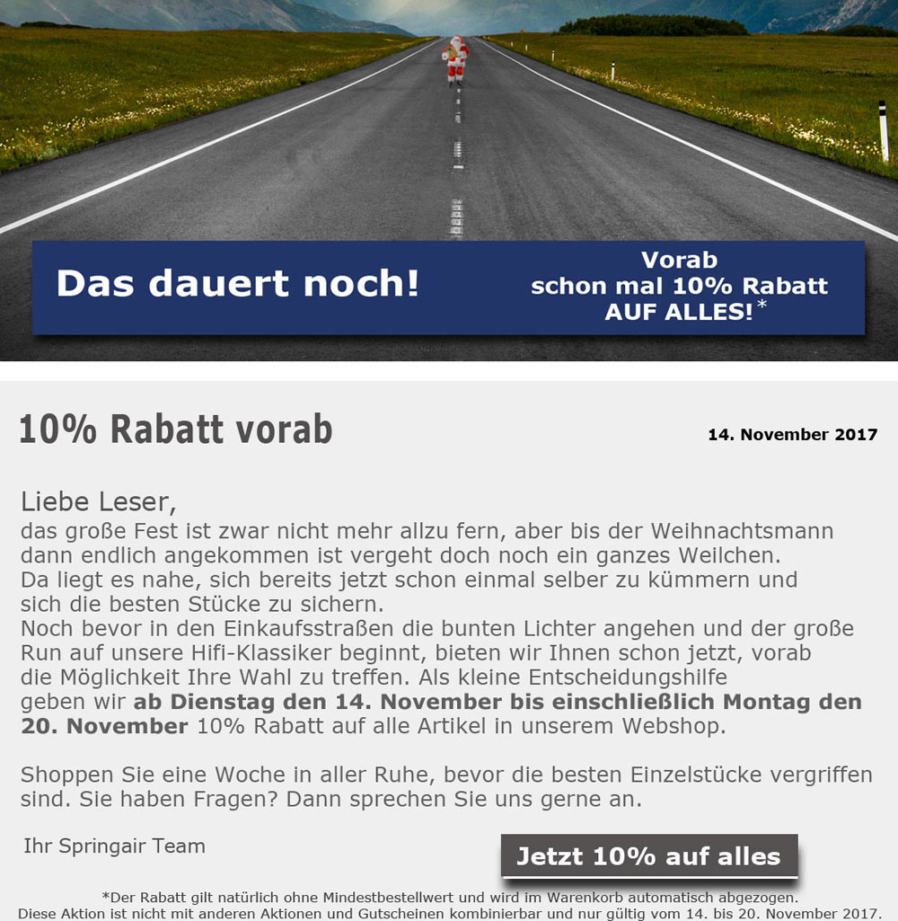 Vorab 10% auf alles!