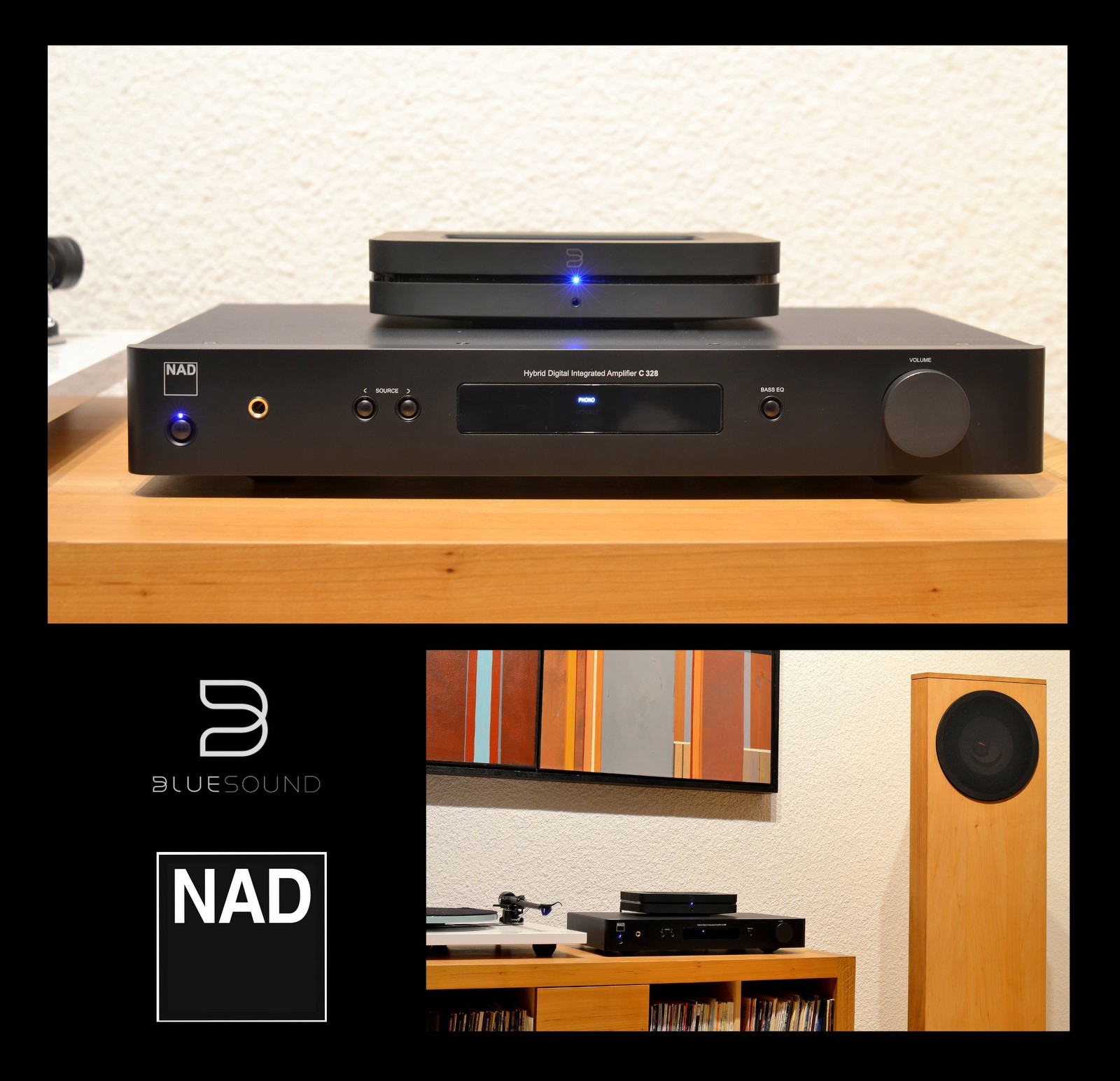 NAD C 328 / BlueSound Node 2 
