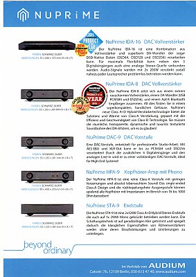 NuPrime Produkt-Katalog NuPrime bei Mauritzaudio