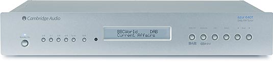 Cambridge Audio: Azur 640T - DAB/FM Tuner mit DAC-Wandler Wolfson WM8716 24-bit/192 kHz
