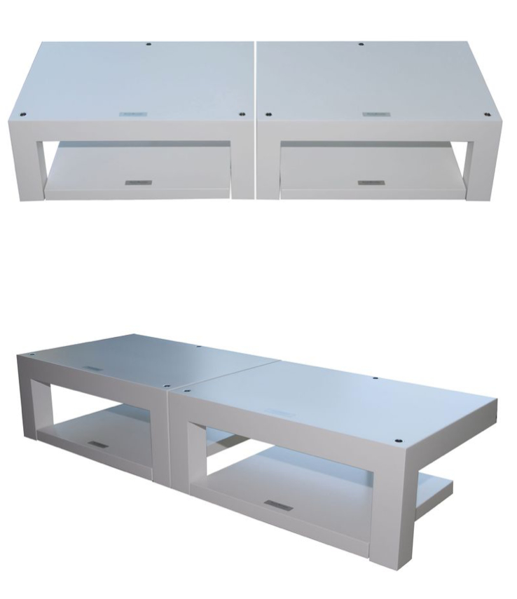 Modulare Racksysteme & Gerätebasen Racksystem in Weiß  RAL 9003