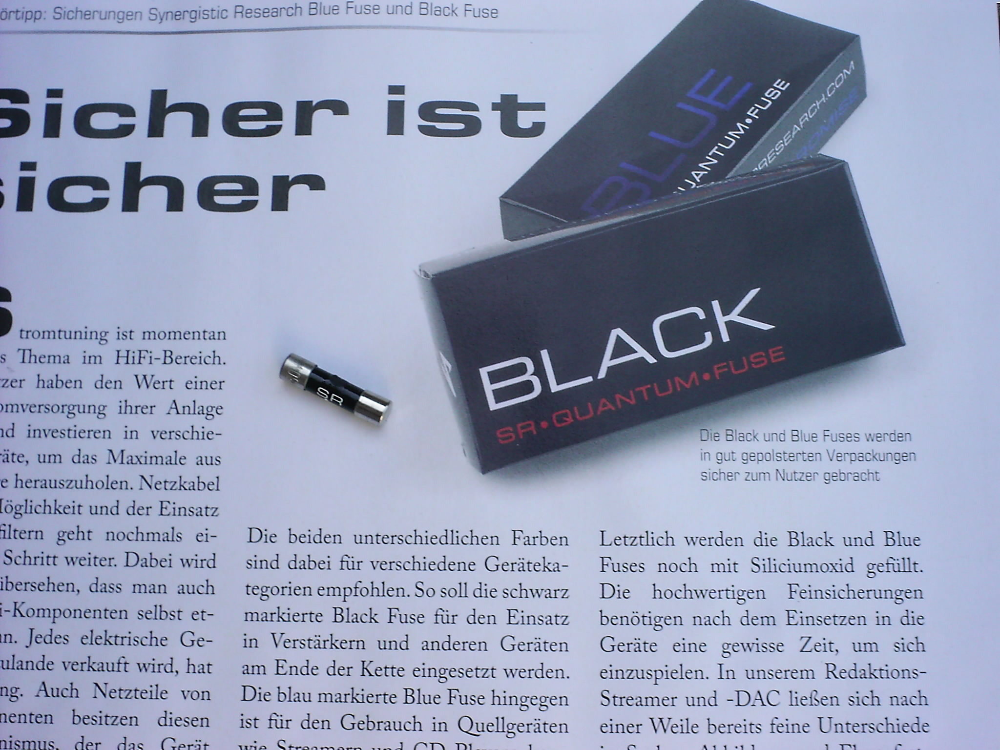 Synergistic Research Sicherungen Black Fuse SR Sicherungen