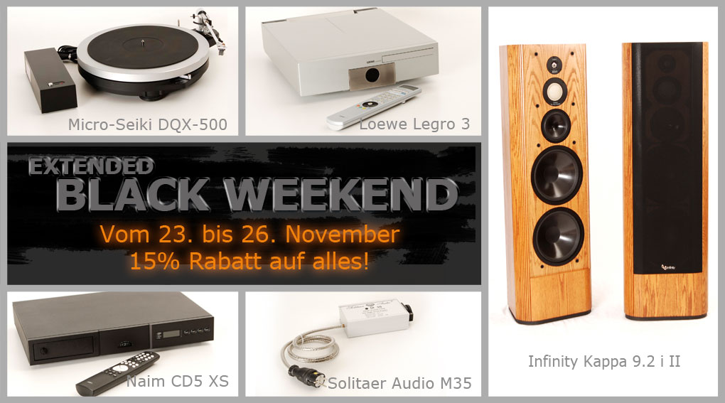 15% Rabatt bis Montag 26.11. / AUF ALLES ! Extended Black Weekend