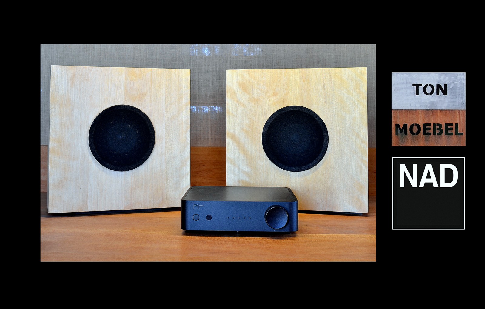 NAD Amp1 / Massivholzlautsprecher GALUGG 