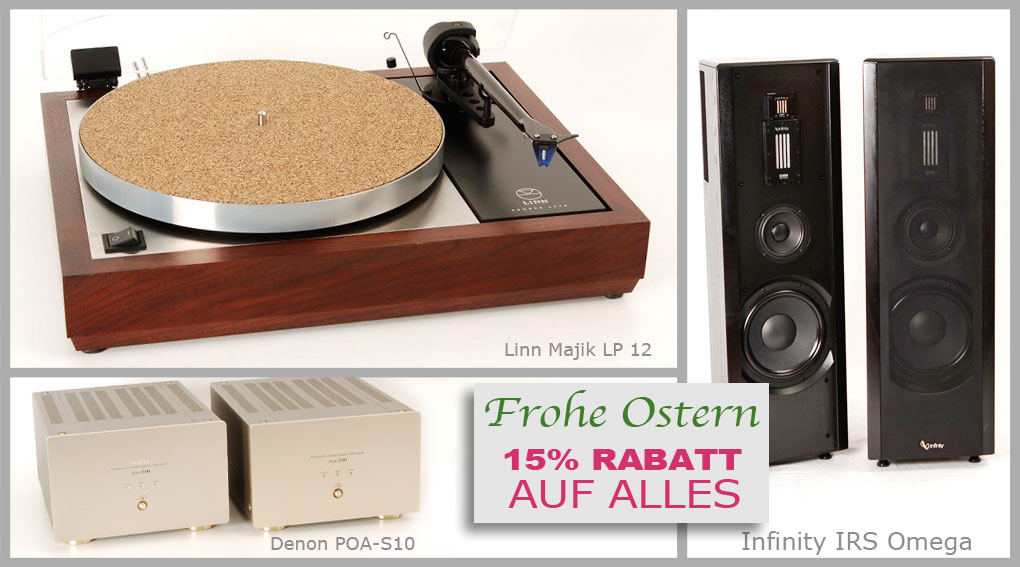 15% Osteraktion geht weiter! 15% Rabatt auf alle Hifi Artikel!