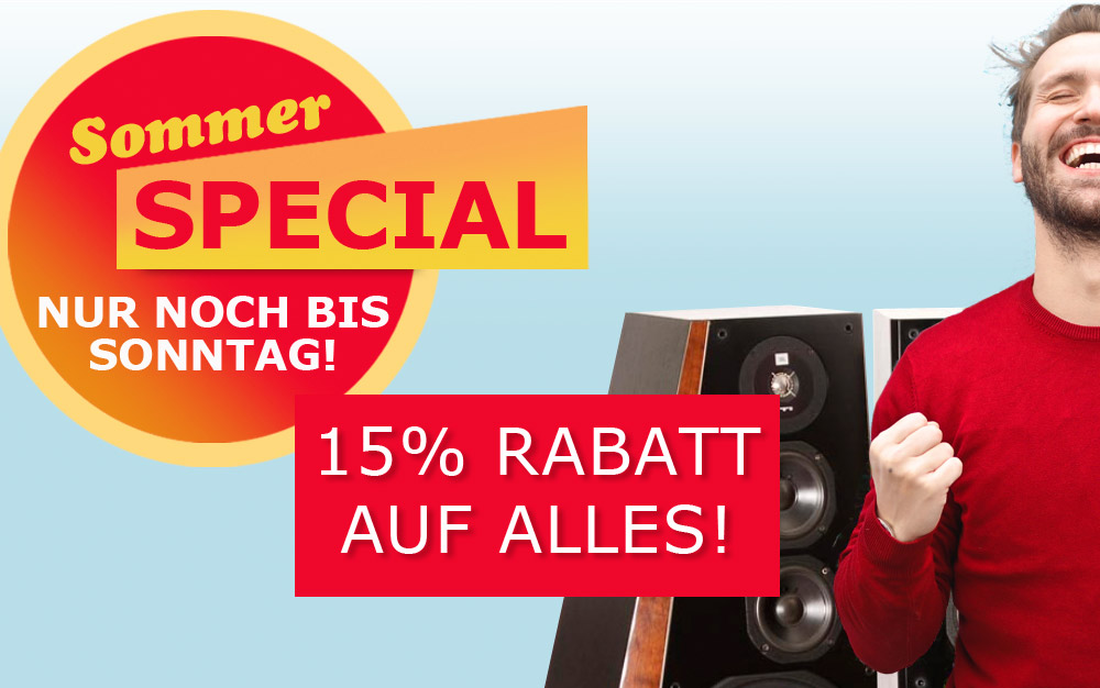 Sommer Special mit 15% Rabatt auf alles noch bis am Sonntag! 15% Rabatt auf alles!