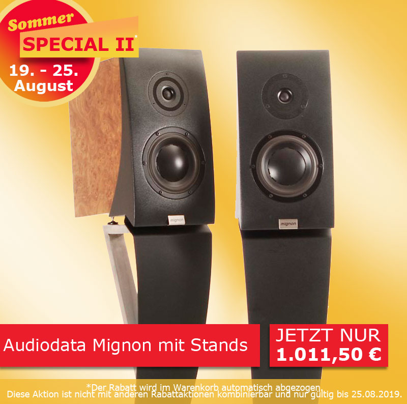 Audiodata Mignon mit Stands im Sommer Special -15%! Audiodata Mignon mit Stands