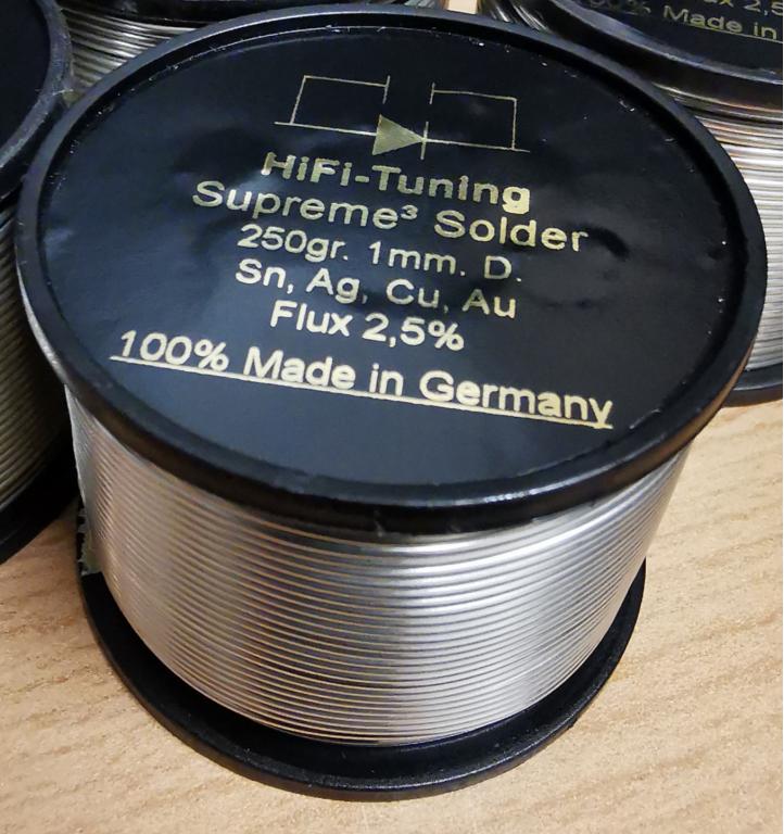 HiFi-Tuning's Supreme³ Lötzinn 100gr. & 250gr. 1mm. D.  Supreme³ Lot 1mm. Durchmesser 250gr. 249€