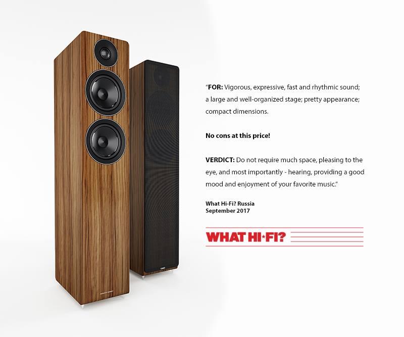 ACOUSTIC ENERGY AE 109 - WhatHifi? (Russia) ***** 5 Sterne! 5 Sterne für Acoustic Energy AE 109 Standlautsprecher. Ausgezeichnet