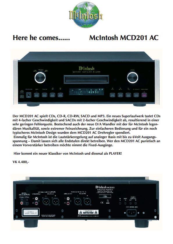 McIntosh MCD201AC - neu und vorführbereit! 