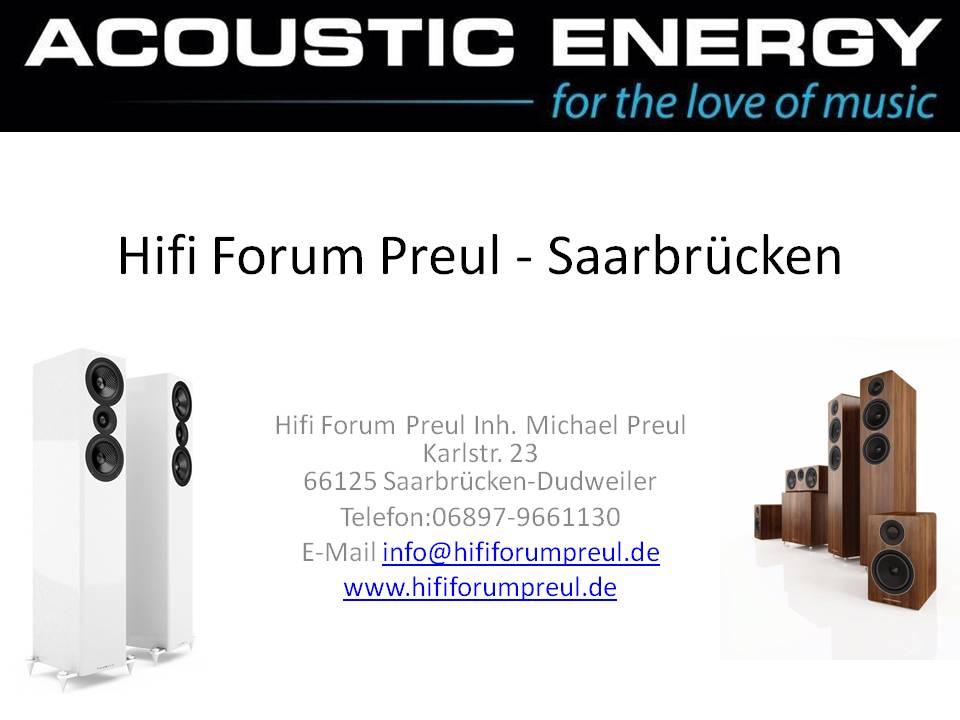 Unser ACOUSTIC ENERGY Partner in Saarbrücken Acoustic Energy Hifihändler in Saabrücken-Dudweiler: Hifi Forum Preul