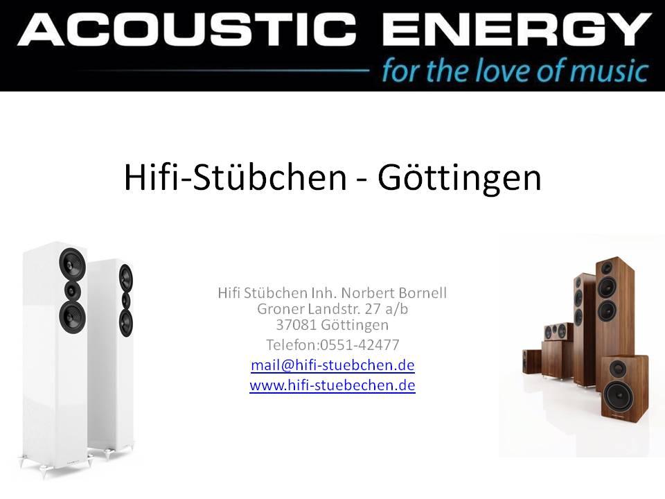 Der beste Klang? Garantiert in Göttingen - Ruf an! Acoustic Energy Lautsprecher & Hifihändler erhältlich in Göttingen: Das Hifi-Stübchen