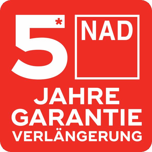 Garantieverlängerung auf 5 Jahre bei NAD in Deutschland