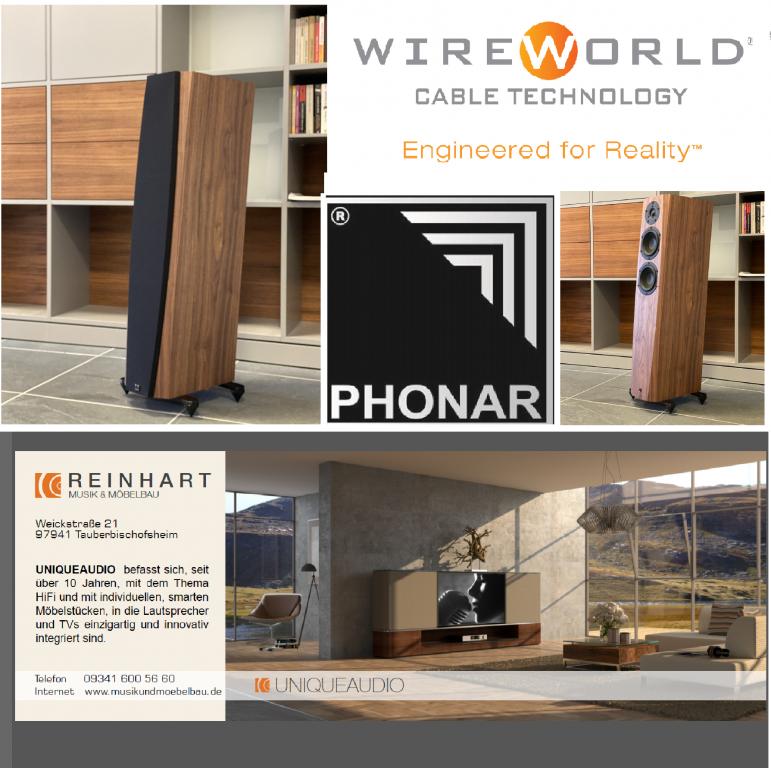Phonar und WireWorld bei MUSIK UND MÖBELBAU REINHART - Wohnen mit Hifi neu gedacht !  