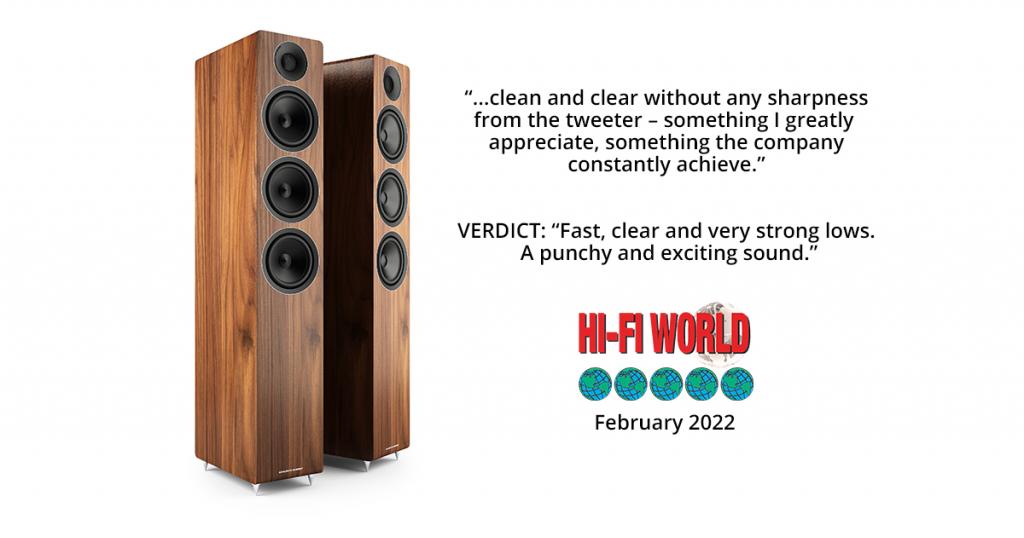 ACOUSTIC ENERGY Standlautsprecher AE 320 bei Hi-fi World: Outstanding Herausragender Standlautsprecher: Acoustic Energy AE 320 in der Hi-Fi World