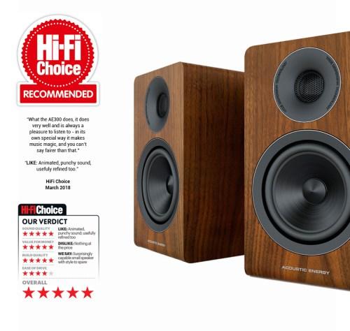 ACOUSTIC ENERGY AE 300 – Hifi Choice „Recommended“ Hifi Choice Empfehlung: Kompaktlautsprecher AE 300 von Acoustic Energy