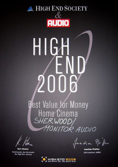 Team Sherwood, Monitoraudio, SVS, Metavision erhält auf der HIGH-END-Award von AUDIO