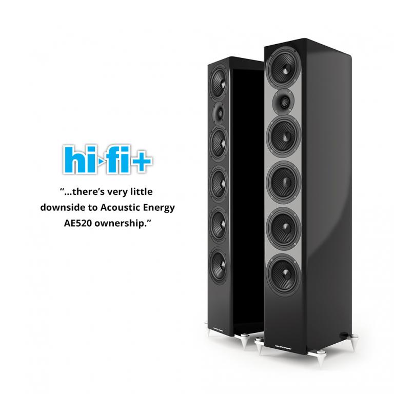 Hi-fi+: ACOUSTIC ENERGY AE 520 -  Acoustic Energy AE 520 in der hi-fi+ mit Carbon-Technologie