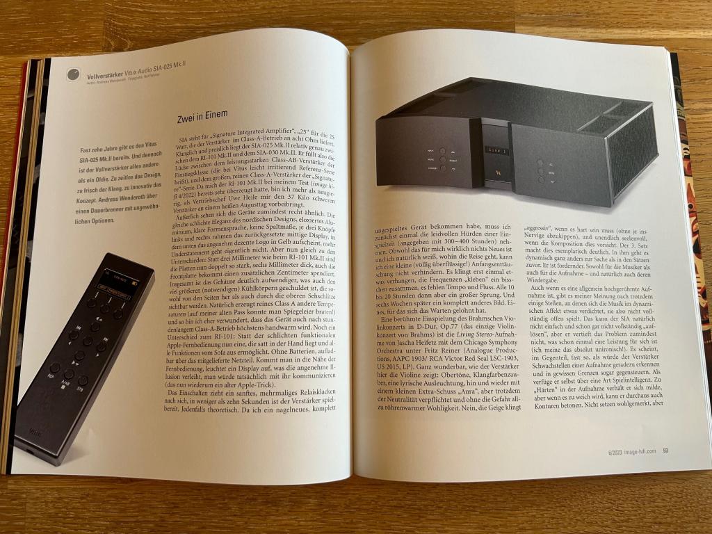 Ein bisschen wie Apfelkuchen.Mit Sahne noch leckerer - schreibt A.Wenderoth zum Vitus SIA 025 MK II www.audio-offensive.de und www.berlin-hifi.de