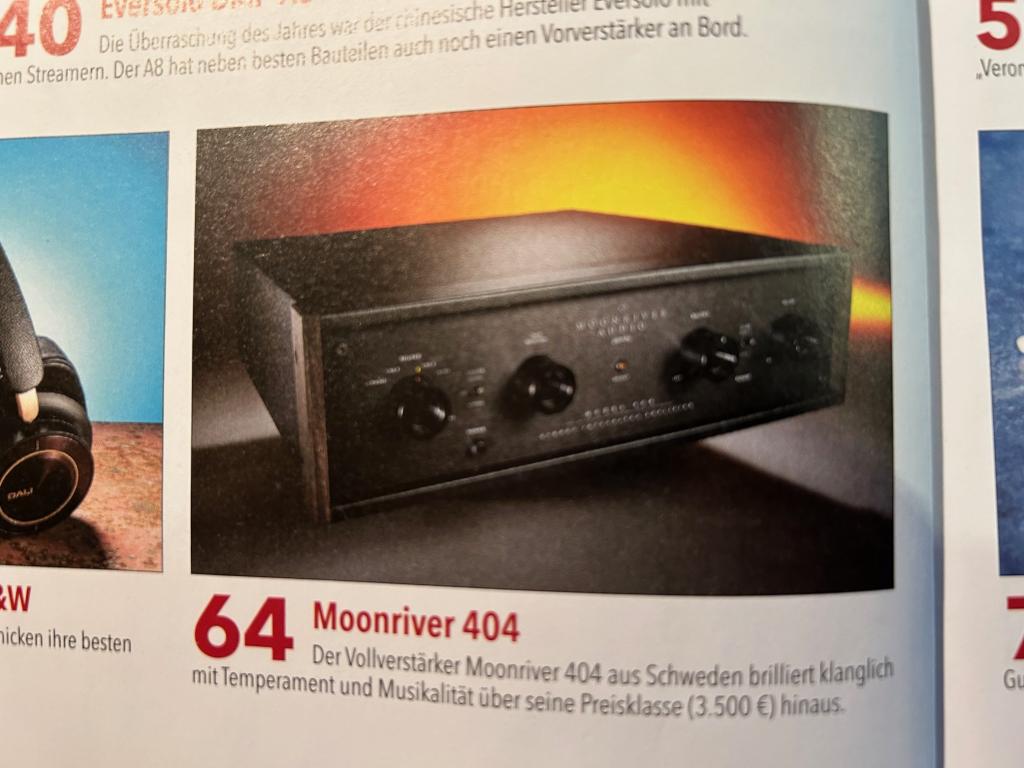 Supertest vom Moonriver 404 Vollverstärker in der neuen STEREO Februar 2024