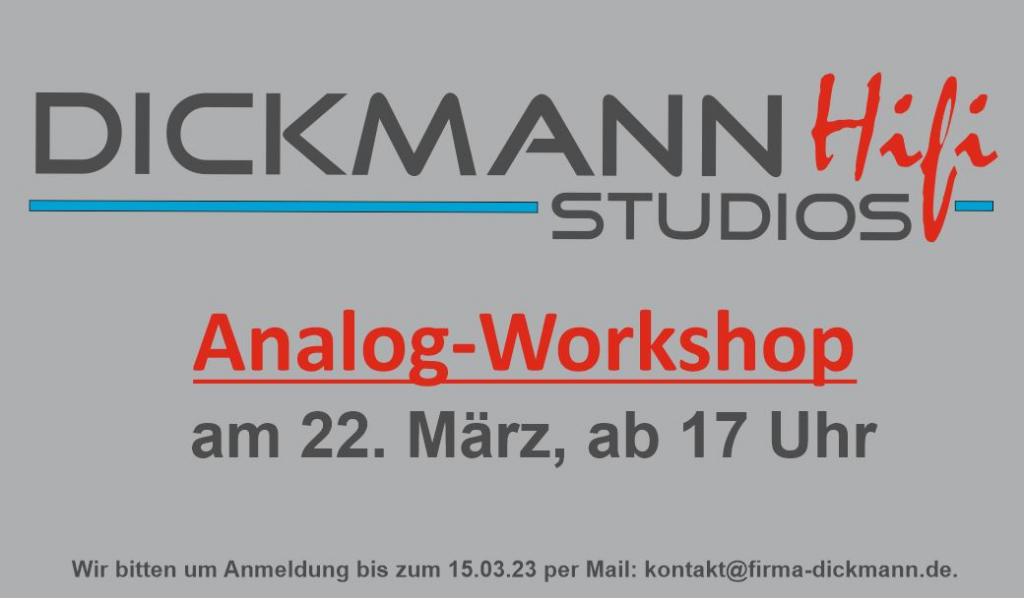 Analog-Workshop im TV + HIFI - Studio Dickmann  Analog-Workshop am 22. März 2024