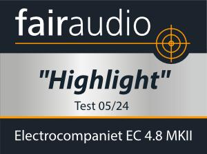 fairaudio - Highlight für die Electrocompaniet EC4.8 MKII und AW800M