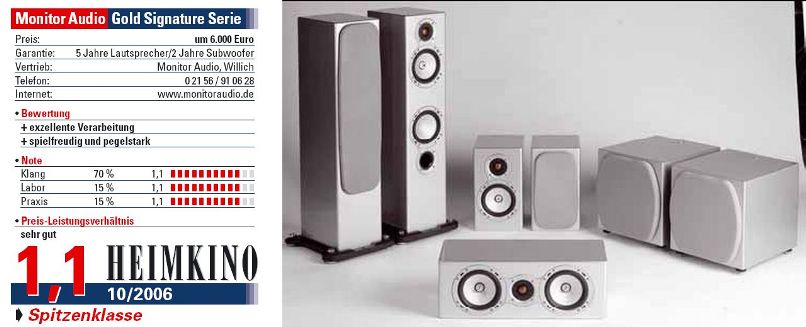 Britisches Gold Britisches Gold: Monitor Audio Goldserie