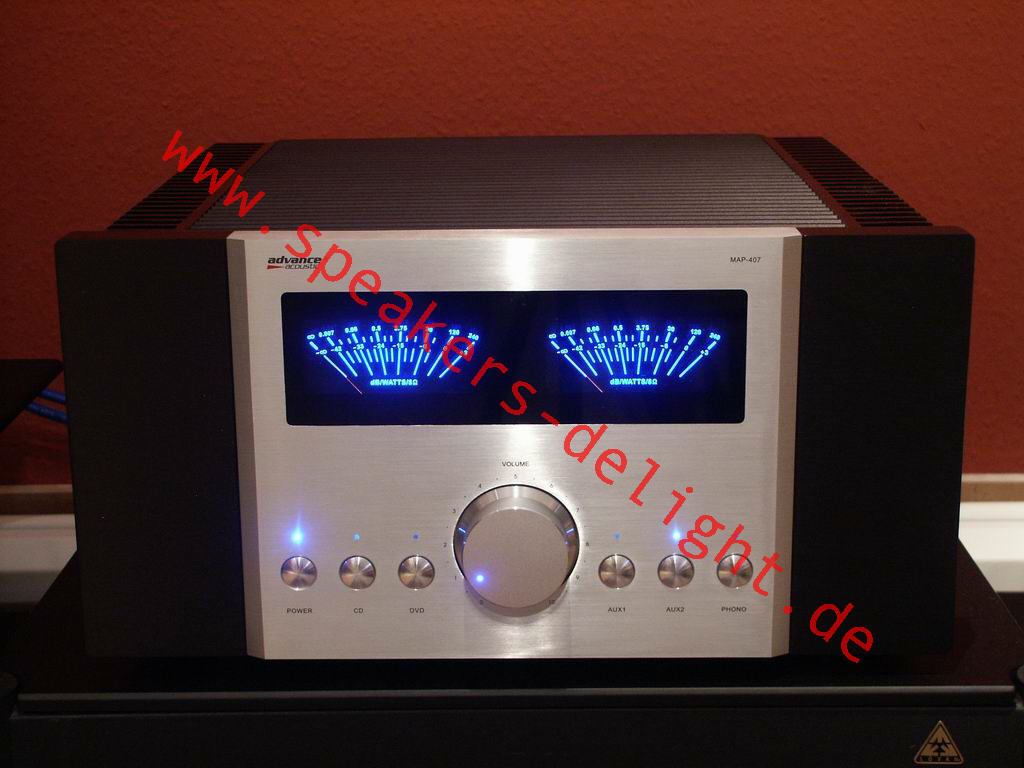 Advance Acoustic MAP 407 Vollverstärker 2x90W Class A / 2x400W Class AB Audiophiles Kraftwerk MAP407 von Advance Acoustic!