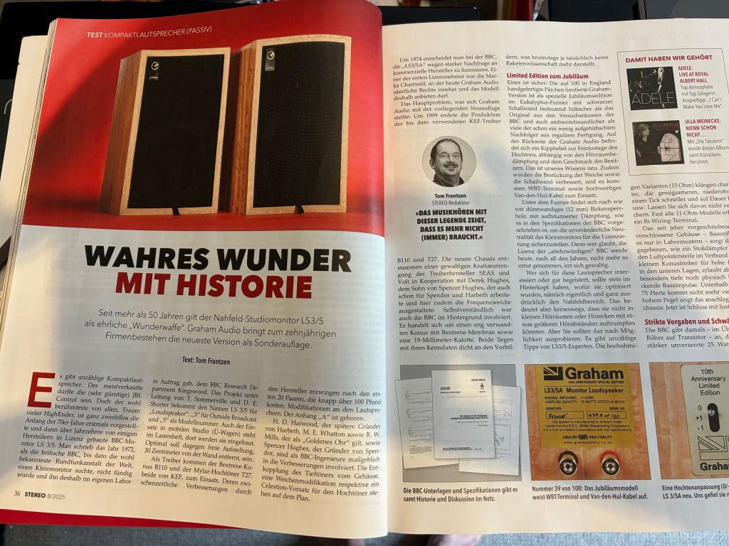 Wahres Wunder mit Historie schreibt Tom Frantzen in der neuen STEREO 08/2025... www.audio-offensive.de und www.berlin-hifi.de