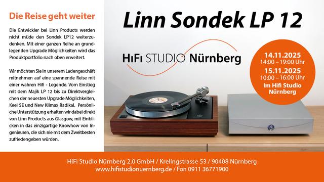 Linn Sondek LP 12 am 14. und 15. November Hifi Studio Nürnberg