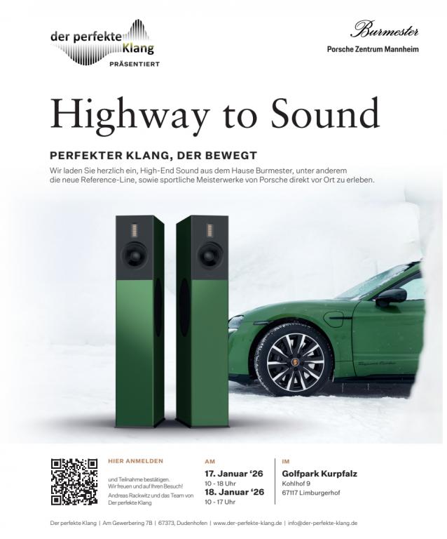 Highway to Sound - Burmester Audiosysteme live erleben am 17. & 18.01.2026 