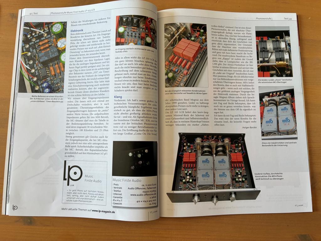 eine absolute Super-Phonovorstufe schreibt Holger Barske in der neuen LP 5/26 über ... www.audio-offensive.de und www.berlin-hifi.de