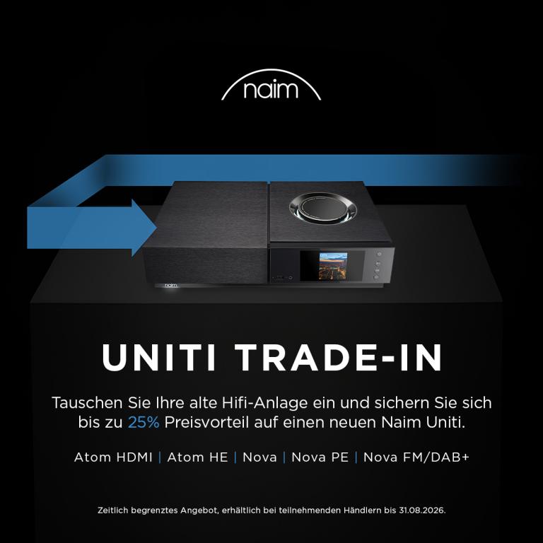 -25% , Inzahlungnahme Aktion bei Naim Unity bis zum 31. August 2026 