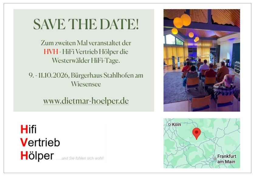 WWHT 2026 - Westerwälder HiFi-Tage 09.-11.10.2026 