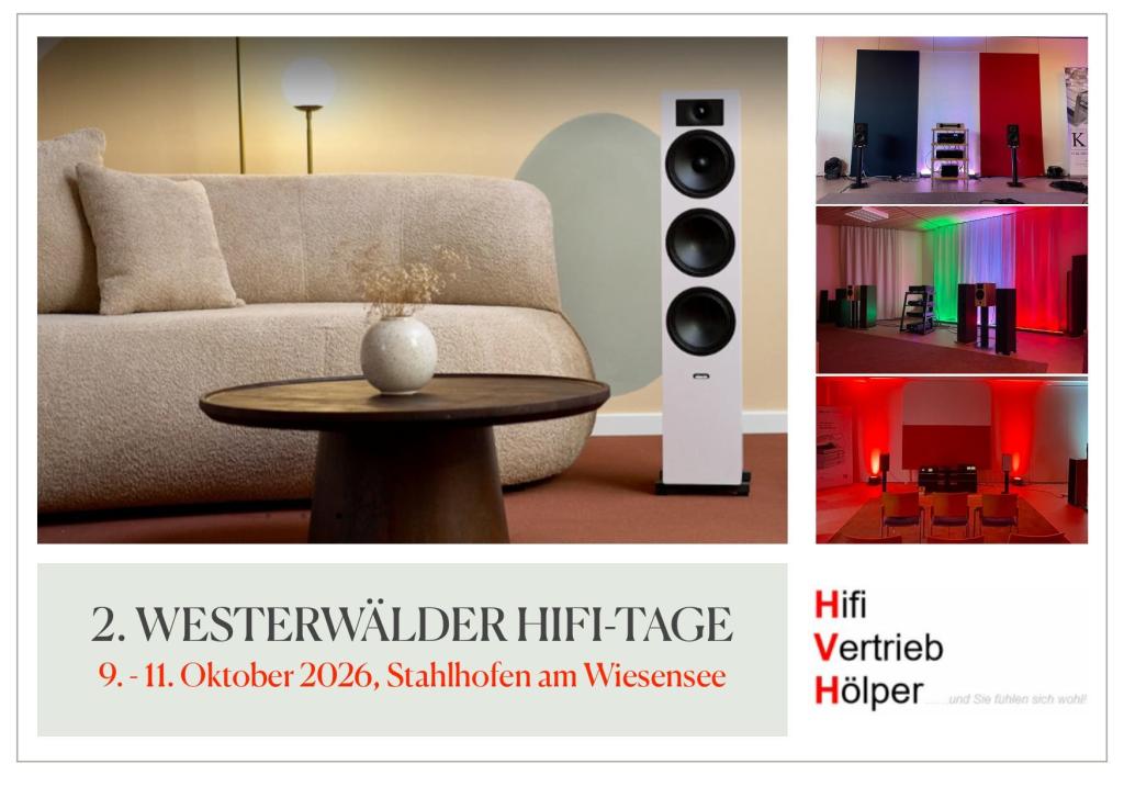 Westerwälder HIFI-TAGE vom 09. bis 11.Oktober 2026 