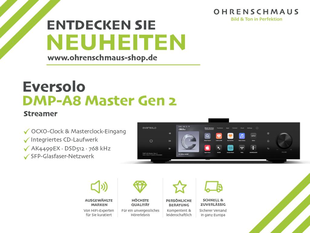 Eversolo DMP-A8 Master Gen 2: Streamer, DAC, Vorstufe & CD-Laufwerk 