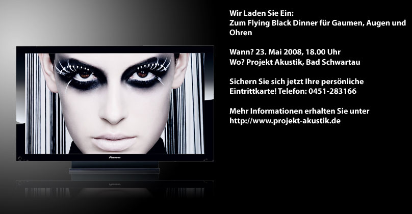 Wir laden Sie ein: Zum Flying Black Dinner Pioneer Black Dinner