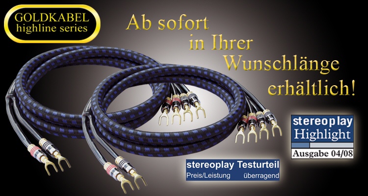 Highlineserie von Goldkabel in Wunschlänge erhältlich
